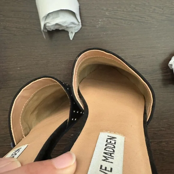 Steve Madden Women’s Black Multi Tempting Mules W/ Silver Studs - Picture 11 of 11